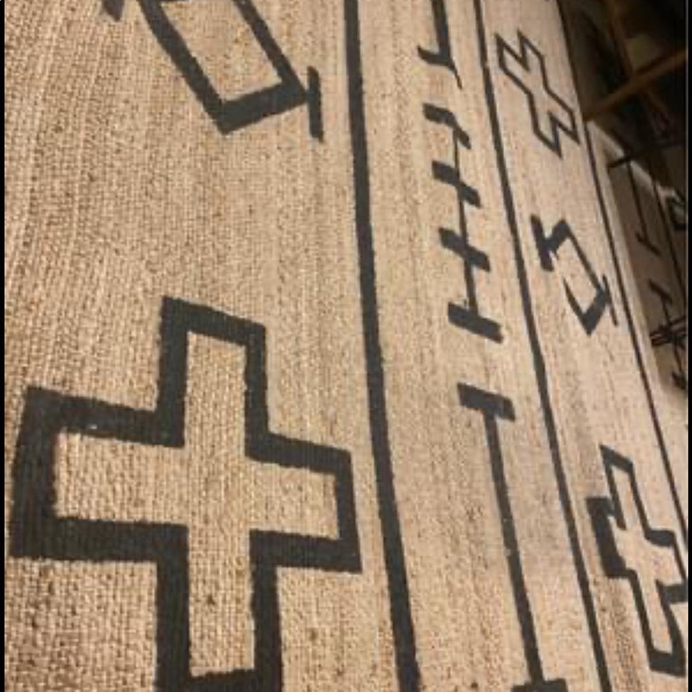 Geometric Jute Rug (8x10) - Picture 3 of 5